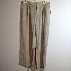 Women's High-Rise Linen Wide Leg Fluid Pants - A New Day Sz  10 NWT